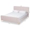 Baxton Studio Nami Modern Glam and Luxe Light Pink Velvet Fabric and Gold Finished Full Size Platform Bed 174-11184-Zoro - alternate 4